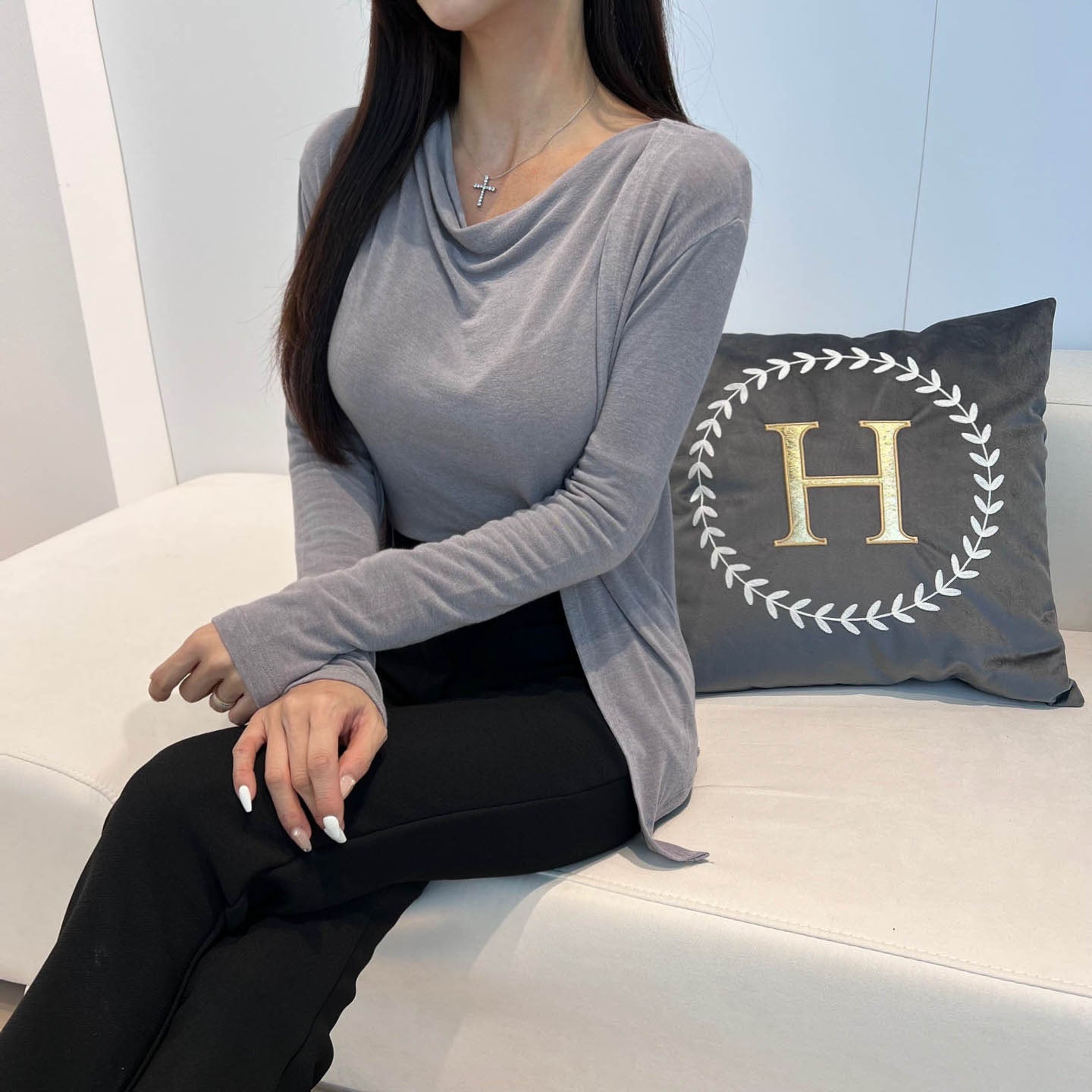 Drape Wool Cardigan Set