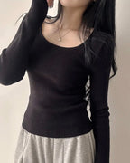 Alina Square-Neck Knit Top