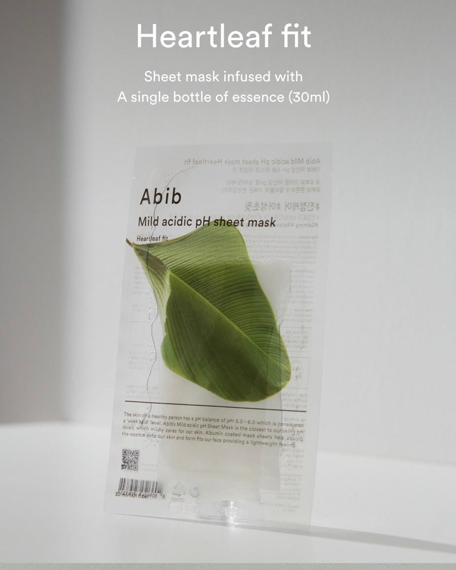 [ Abib ] Mild Acidic pH Sheet Mask Heartleaf Fit 1P