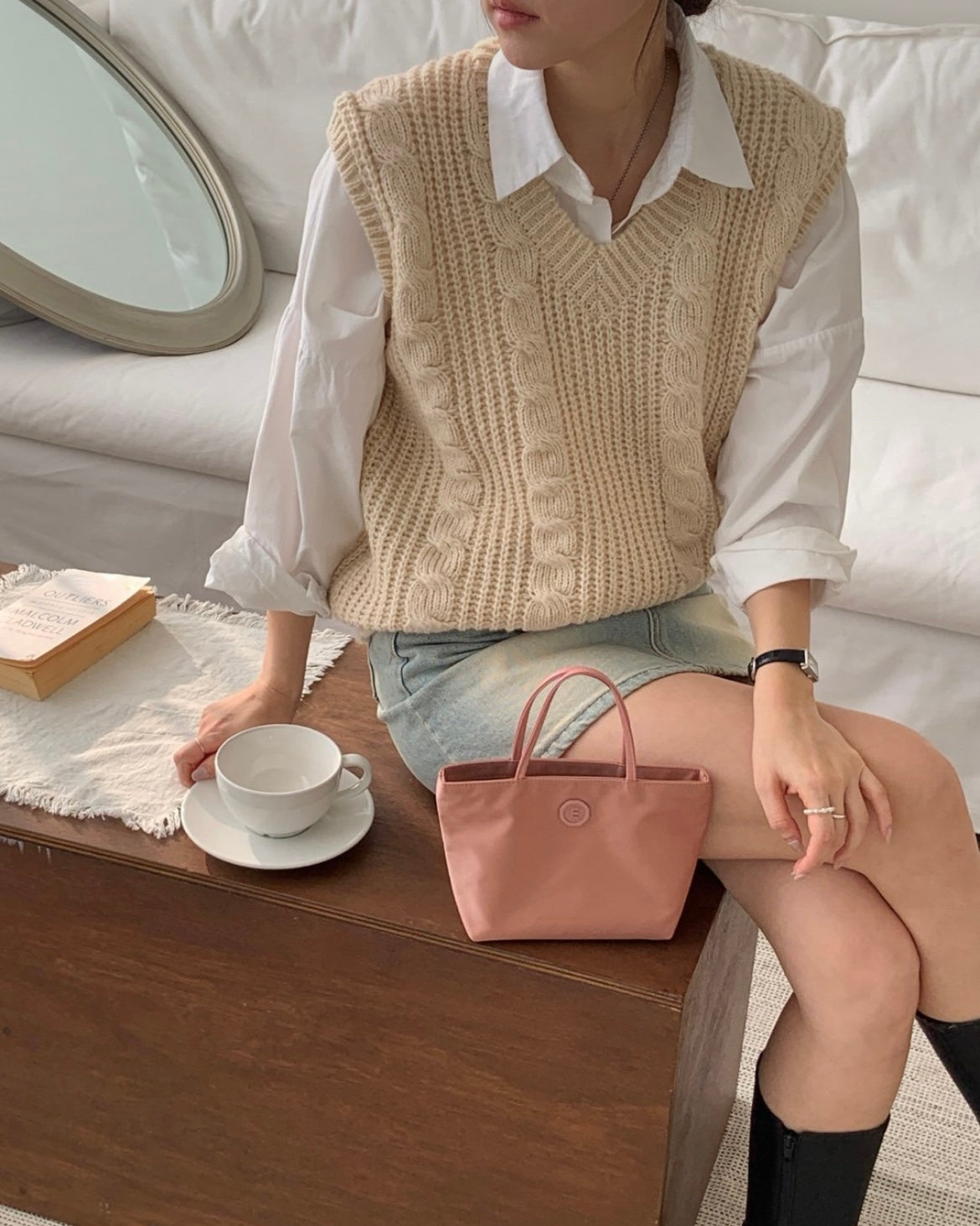 Andy Cable Knit Vest