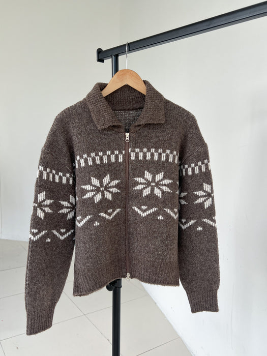 Nordic Knitted Zip-Up