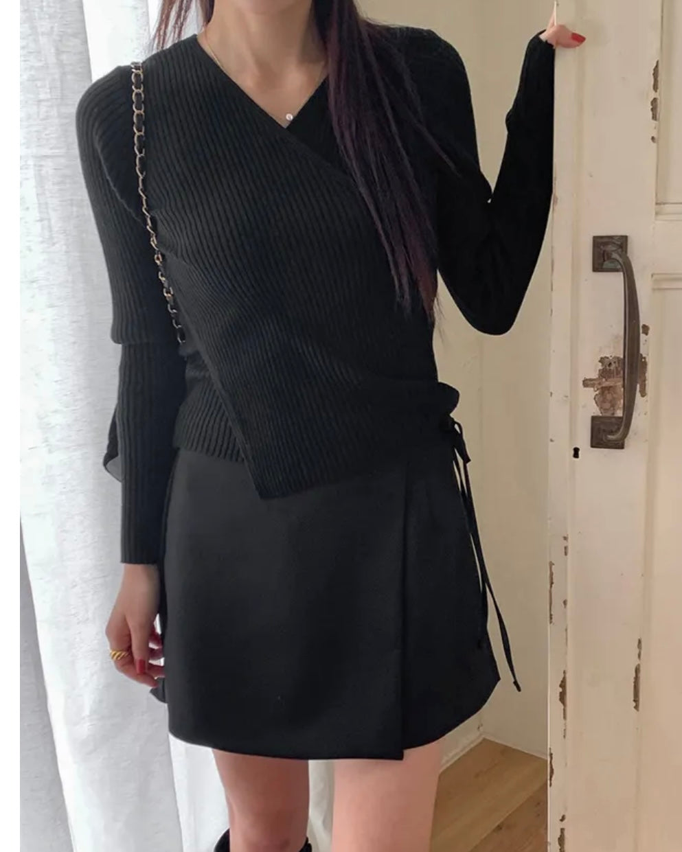 Reverie Wrap Knit Top