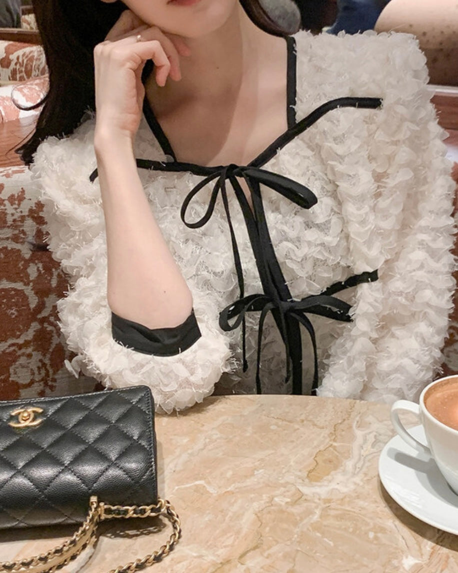 Floral Ribbon Cardigan