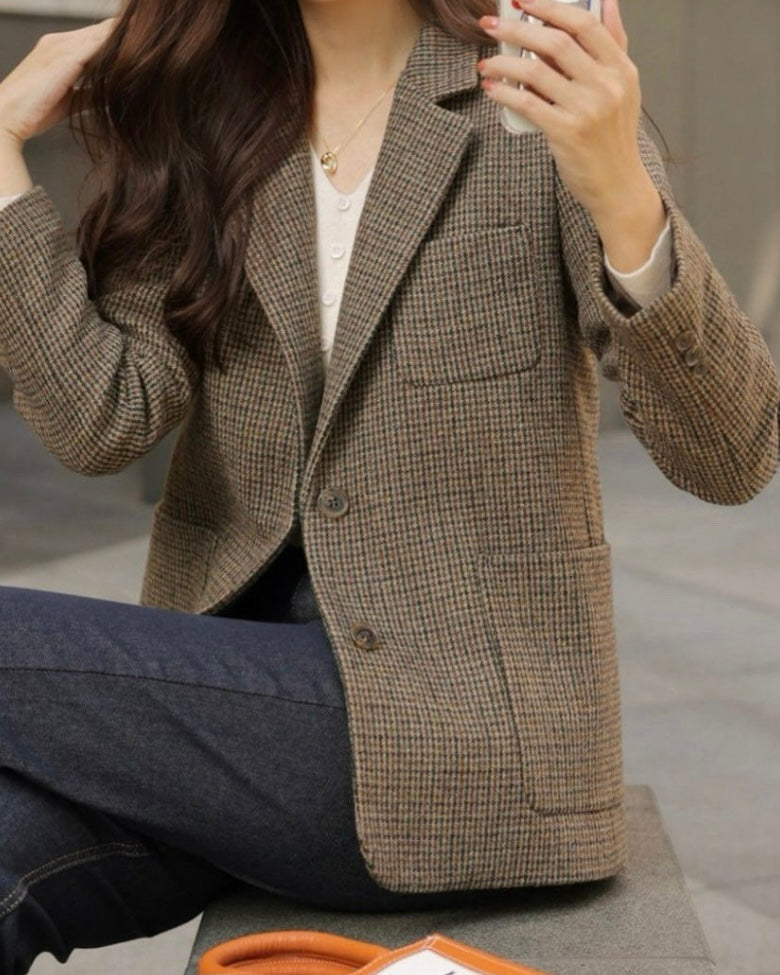 Classic Check Wool Jacket - 60% Wool
