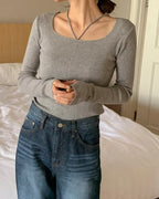 Serene Strap Ribbed Knit Top