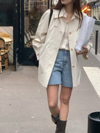 Premium Iena Half Trench Coat