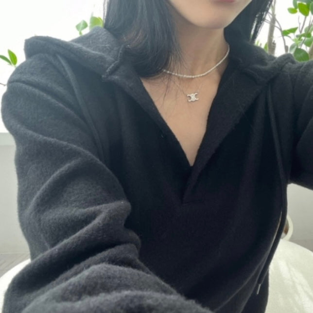 Fleece Hoodie Long Dress