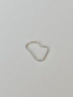 Snowflake Silver Chain Ring