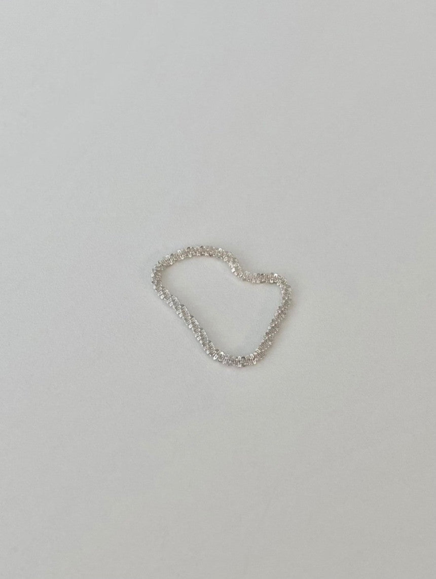 Snowflake Silver Chain Ring
