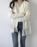 Alpaca Wool Muffler Cardigan Set