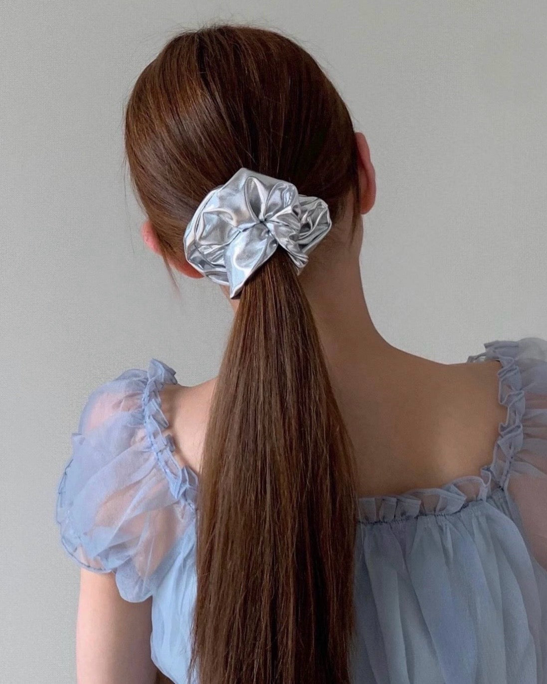 Silver Scrunchie