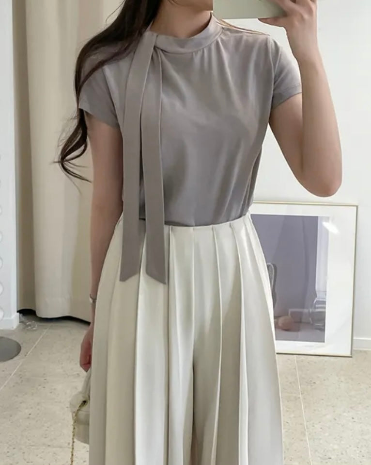 Modal Tie Short-Sleeves