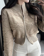 Link Knit Zip-Up