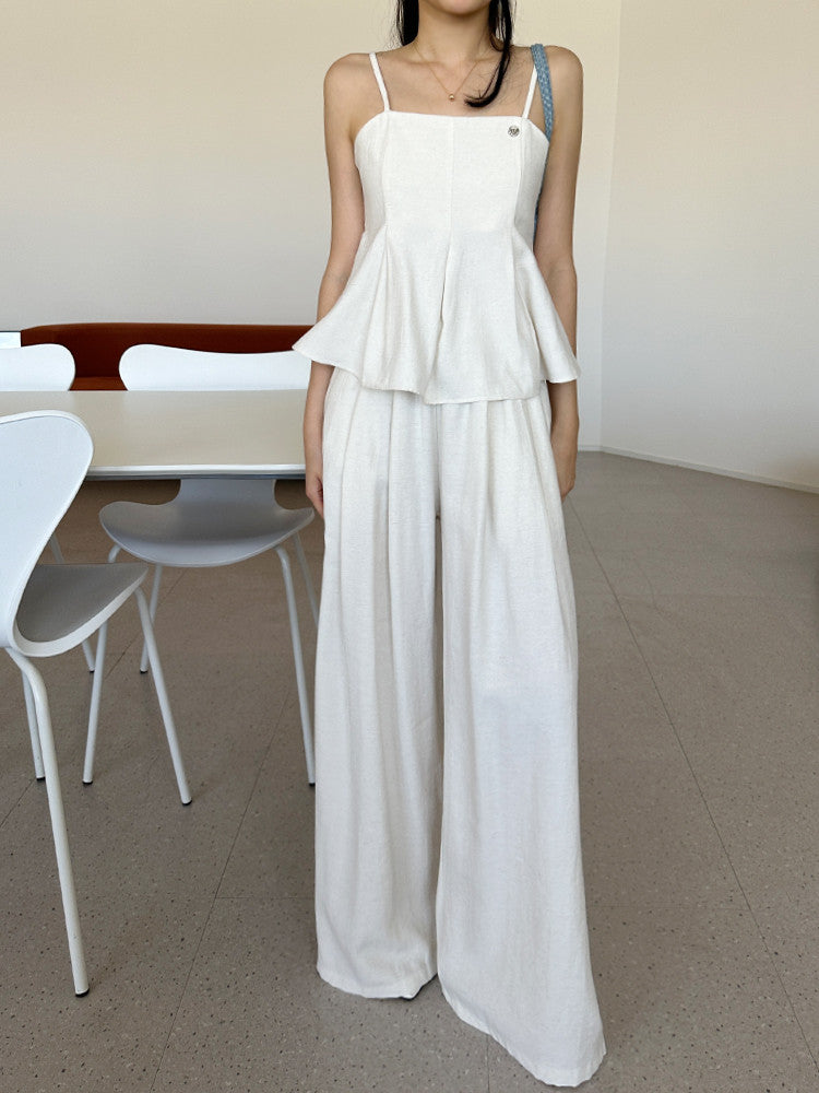 [ Sale Excluded ] Linen Pintuck Two-Piece Set