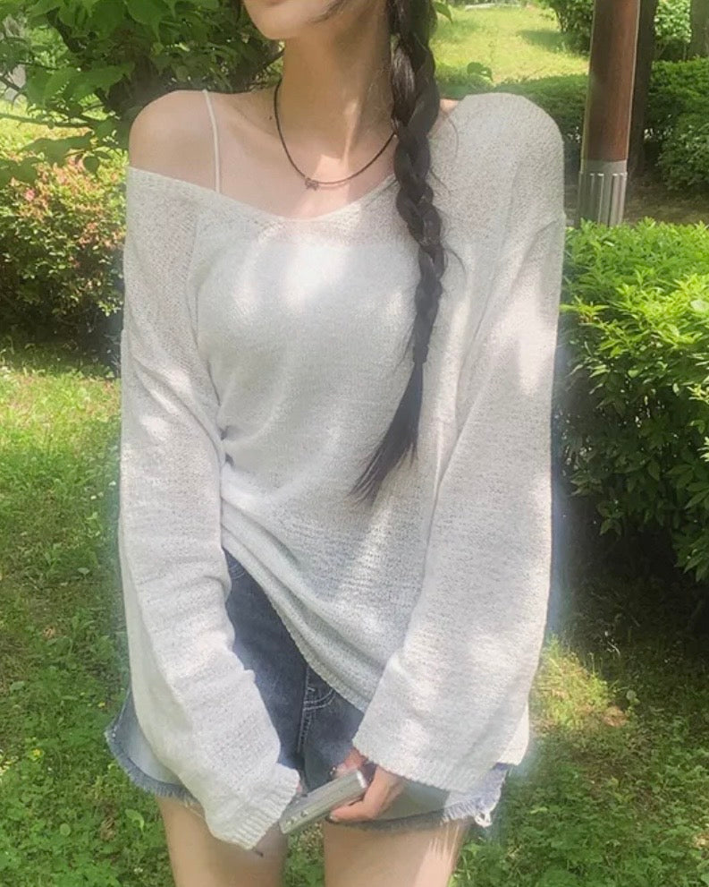 Loose-Fit Strap Knit