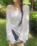 Loose-Fit Strap Knit