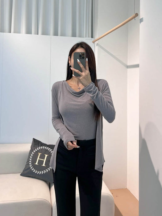 Drape Wool Cardigan Set
