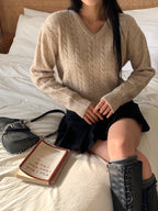 Mocha Cable Knit