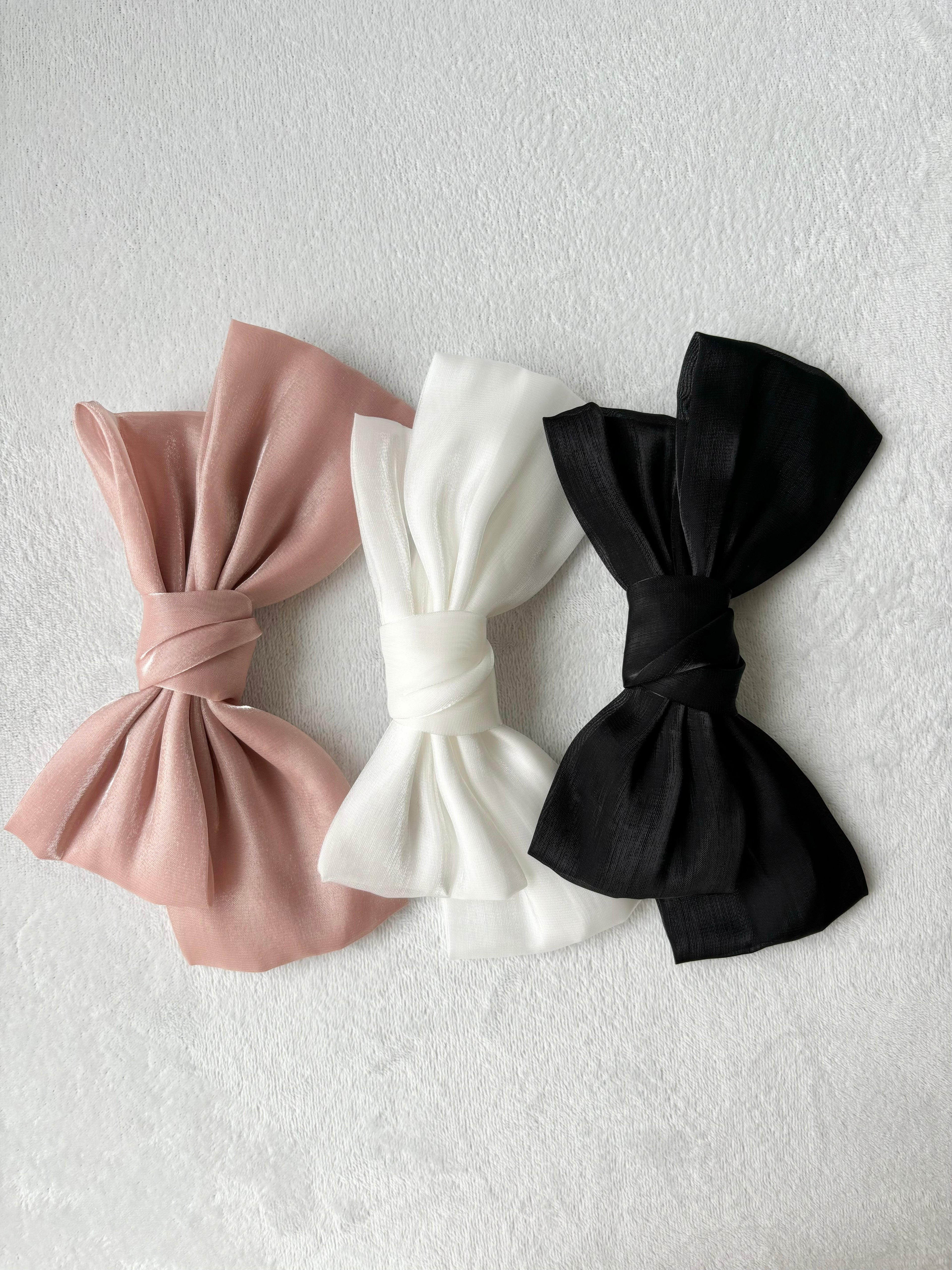 Organza Big Ribbon Hair Clip