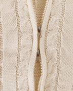 Cable Knit Zip-Up Cardigan