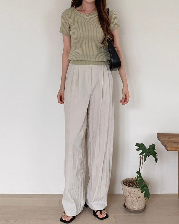 Summer Pin-Tuck Slacks