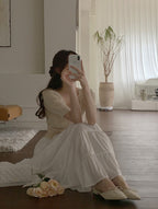 Shiny Cancan Maxi Skirt