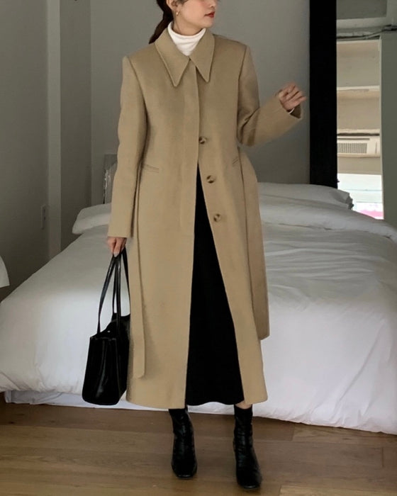 Vin Handmade 90% Wool Coat with Padded Vest