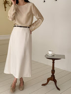 [S,M] Bath Belt Long Skirt Set