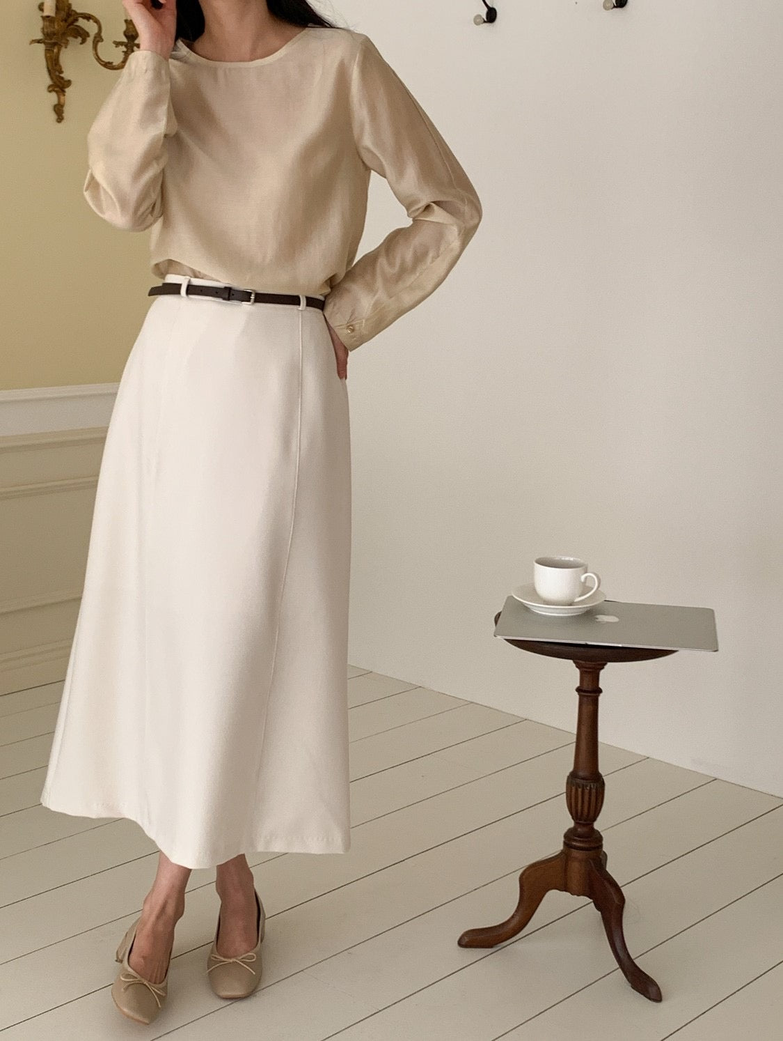 [S,M] Bath Belt Long Skirt Set