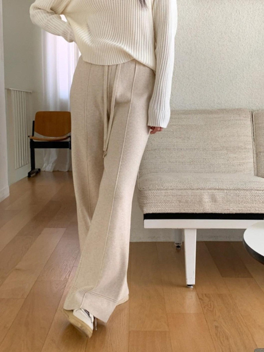 Pintuck Knitted Pants