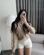Link Knit Zip-Up
