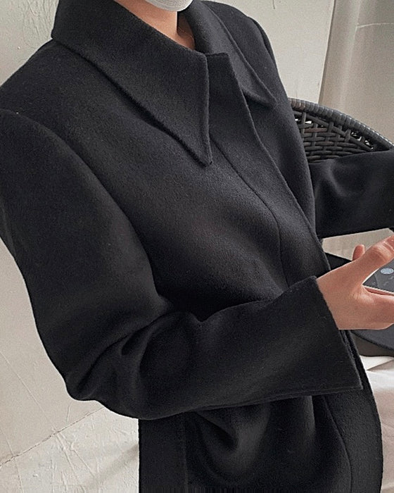 Vin Handmade 90% Wool Coat with Padded Vest