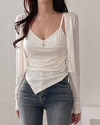 [ Sale Excluded ] Sumi Padded Camisole Cardigan Set