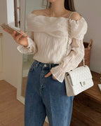 Piano Off-Shoulder Blouse