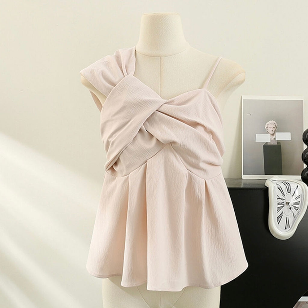 One Shoulder Twist Blouse