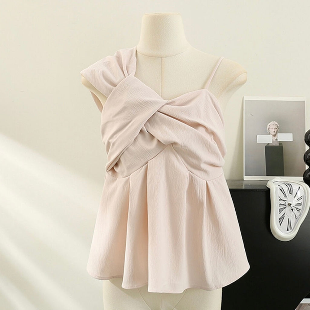 One Shoulder Twist Blouse