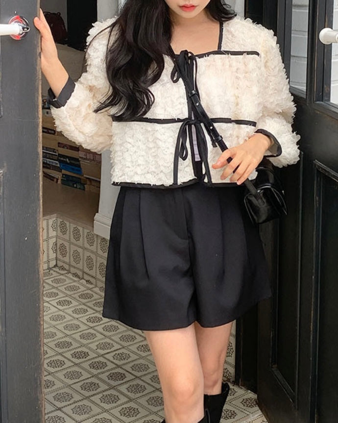 Floral Ribbon Cardigan