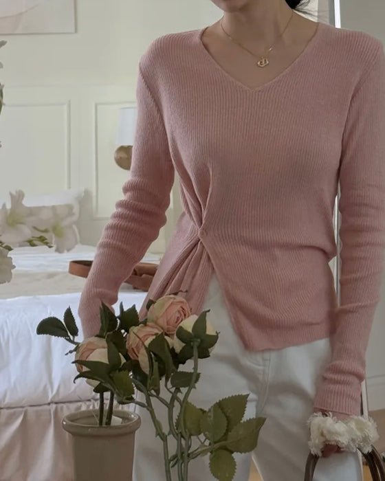 Bamboo Button Knit