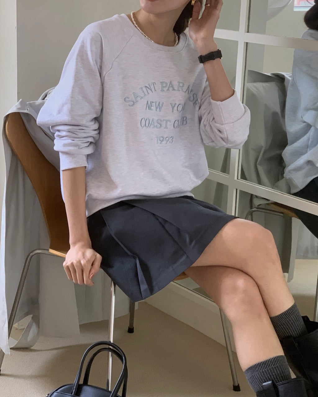 Saint Embroidery Sweatshirt