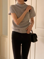 Cashmere Wool Half-Neck Knit