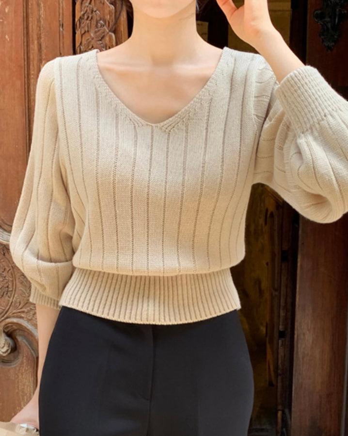 Balloon Sleeves Knit