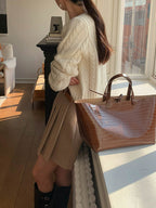 [S,M] Tommy Wool Skirt + Belt
