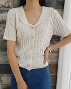Collar Cable Cardigan
