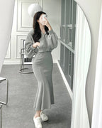 Miranda Hoodie Zip Up & Mermaid Skirt Set