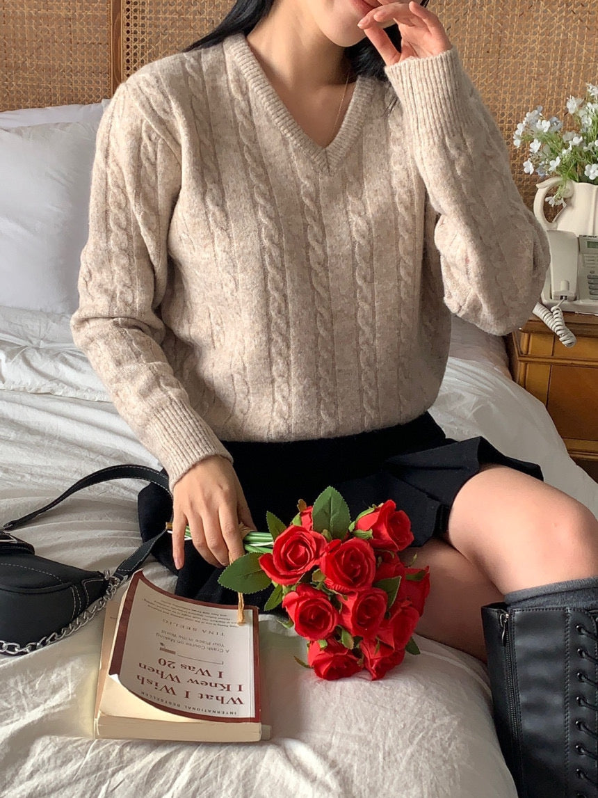 Mocha Cable Knit