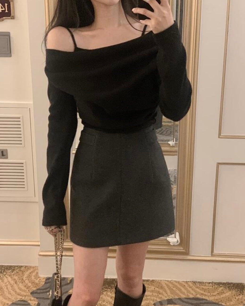 Stay-On Off-Shoulder Knit