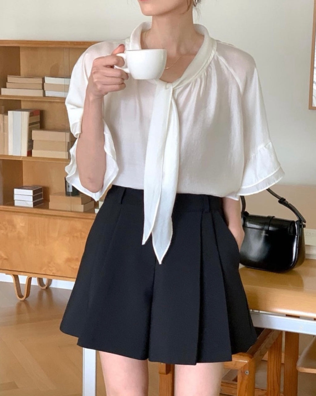 Pure Tie Blouse