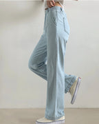 [S,M,L] Lightweight Banding Denim (Light-Wash)