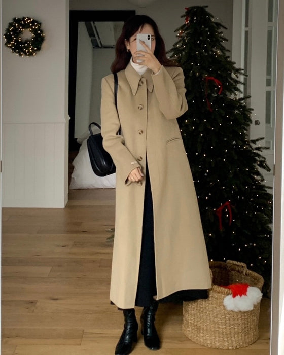 Vin Handmade 90% Wool Coat with Padded Vest