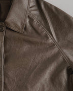 Roel Leather Half Jacket